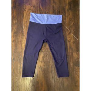 Fabletics Womens Navy Blue High Waist Capri Length Leggings Size XL Pls Read